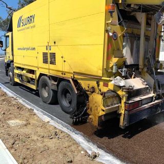 Grado - green paving a cycle path - Slurry Srl