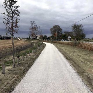 Caorle - triple layer unpaved road dust suppression - Slurry Srl