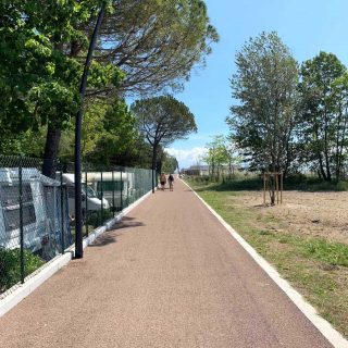 Grado - triple layer road paving a cycle path - Slurry Srl